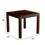 Sheesham Wood Dining Table(34x34) with 3 Chairs & 1 Bench | 4 Seater Dining Set | Wooden Dining Table with Chair - Dining Room Furniture