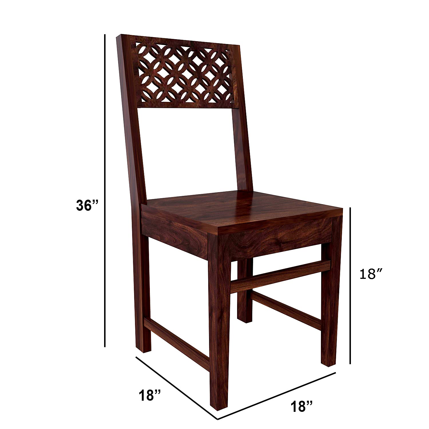 Sheesham Wood Dining Table(57x35) with 4 Chairs & 1 Bench | 6 Seater Dining Set | Wooden Dining Table with Chair - Dining Room Furniture
