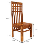 Sheesham Wood Dining Table(57x35) with 6 Chairs | 6 Seater Dining Set | Wooden Dining Table with Chair - Dining Room Furniture