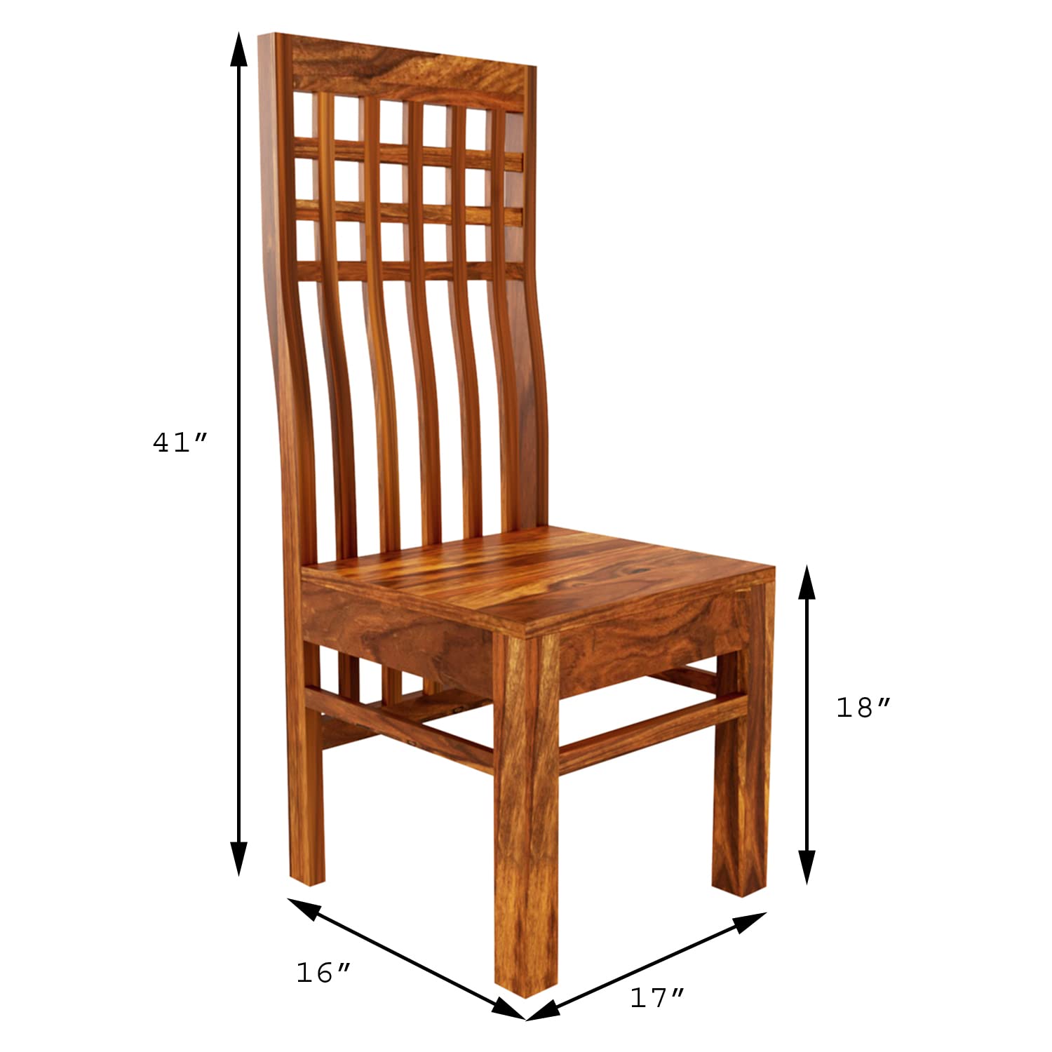 Sheesham Wood Dining Table(57x35) with 6 Chairs | 6 Seater Dining Set | Wooden Dining Table with Chair - Dining Room Furniture