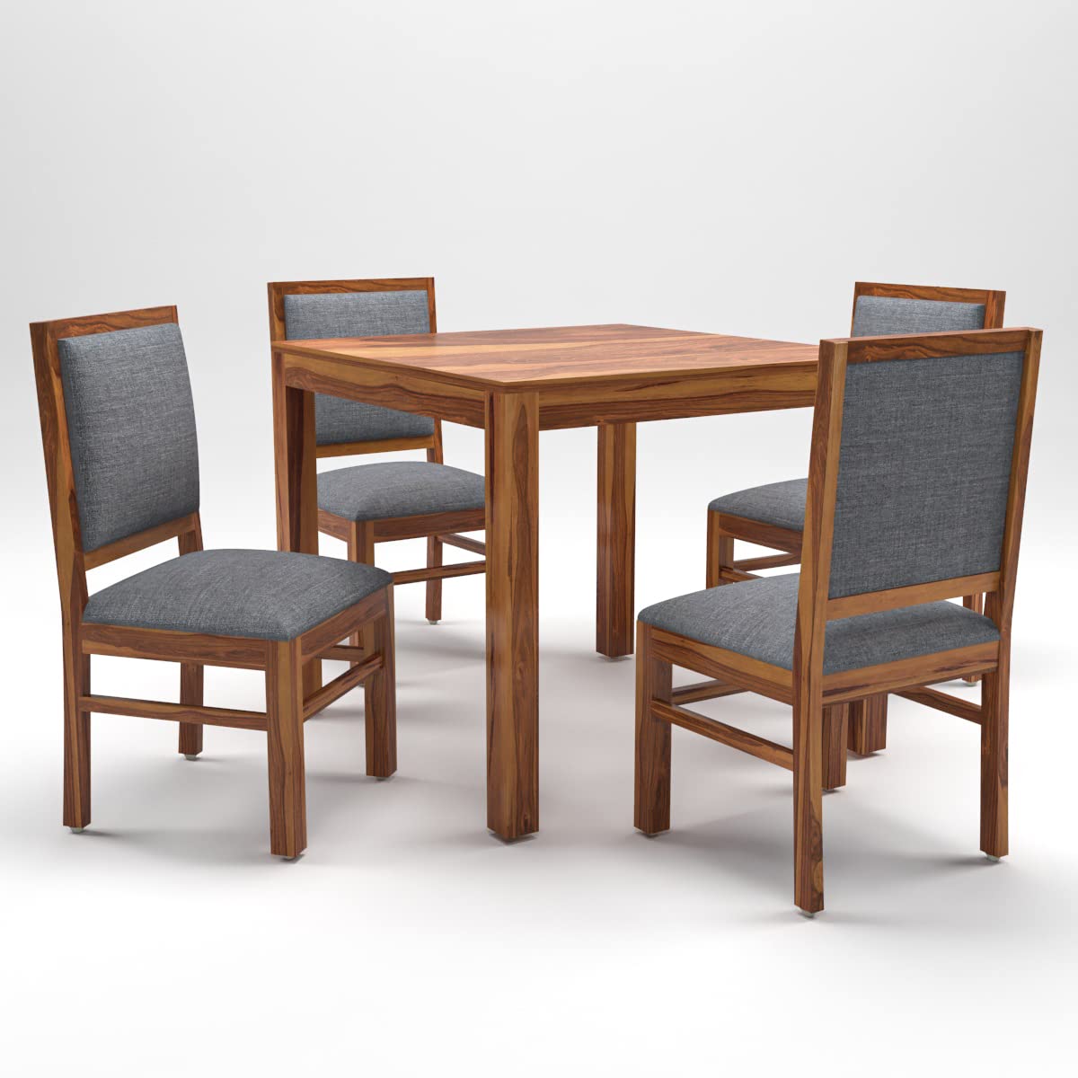 Premium Dining Room Furniture Wooden Dining Table with 4 Chairs Solid Wood 4 Seater Dining Set