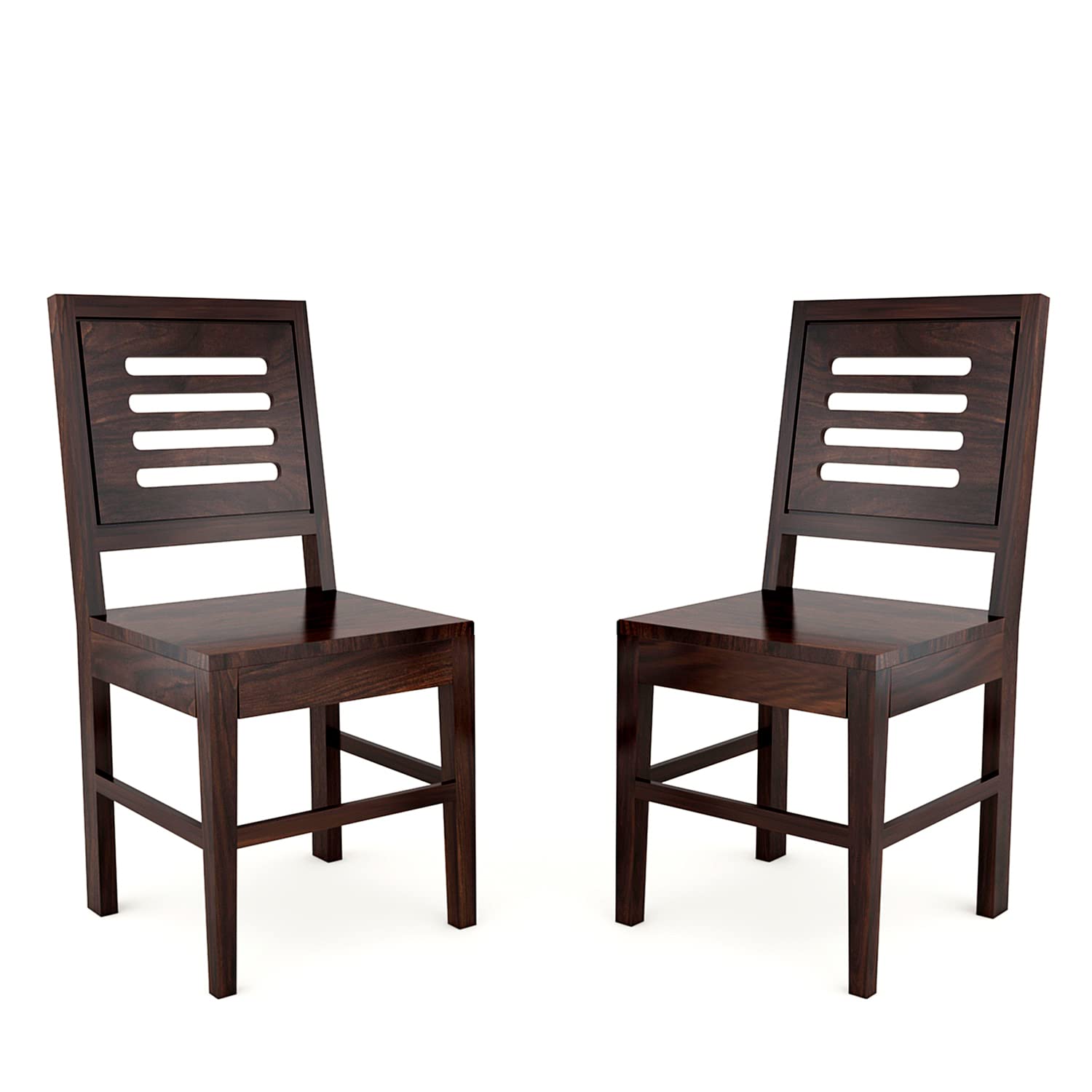 Furniture Solid Sheesham Wood Dining Chair Set of 2