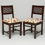 Modern Home Furniture | Solid Wood Dining Chair Set of 2 | Multipurpose Chair for Home & Office | Honey Finish |Pre Assembled (Ready to Use)