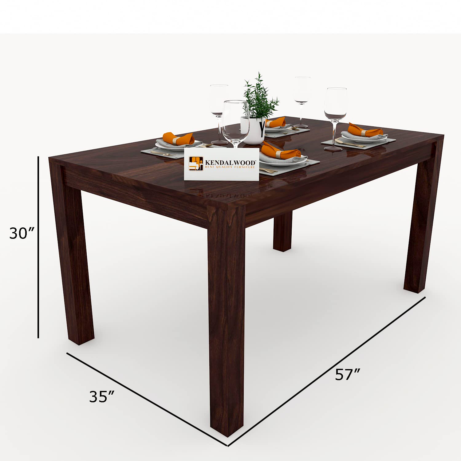 Premium Dining Room Furniture Wooden Dining Table with 4 Chairs & 1 Bench Solid Wood 6 Seater Dining Set