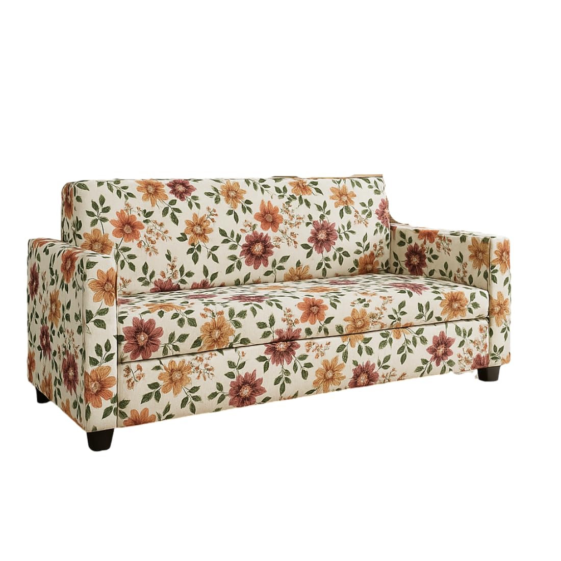 Sheesham Wood 3 Seater Sofa for Living Room | Fabric 3 Seater Sofa Set | Sofa for Home & Office