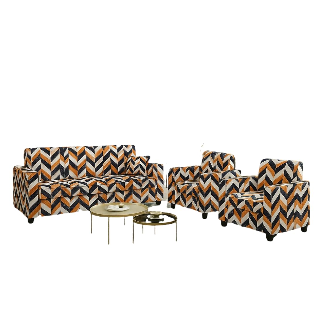 5 Seater Fabric Sofa Set for Living Room Furniture | 3+1+1 Sofa Set for Home & Office
