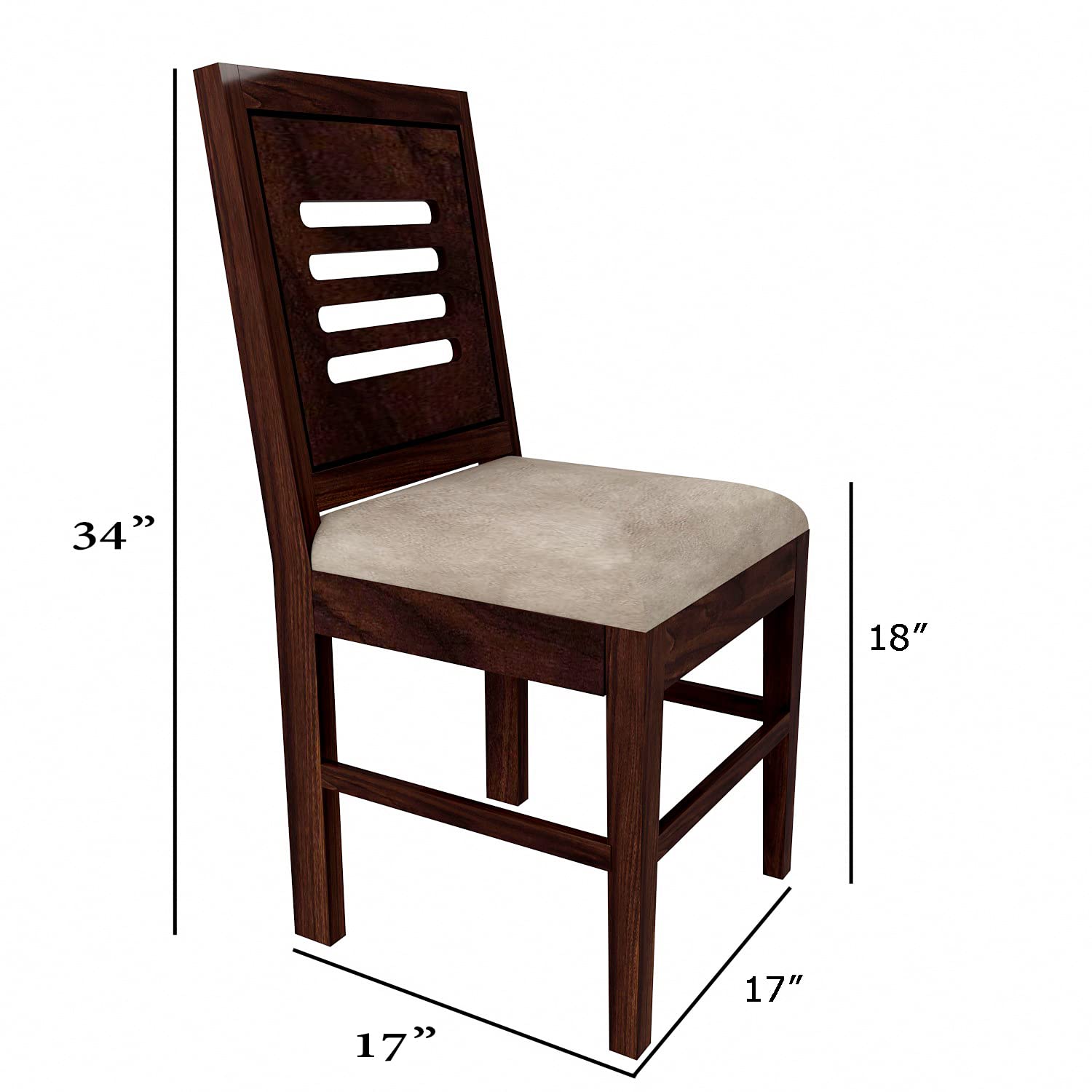 Furniture Solid Sheesham Wood Dining Chair | Multipurpose Chair Set of 2