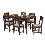 Sheesham Wood Dining Table(57x35) with 6 Chairs | 6 Seater Dining Set | Wooden Dining Table with Chair - Dining Room Furniture