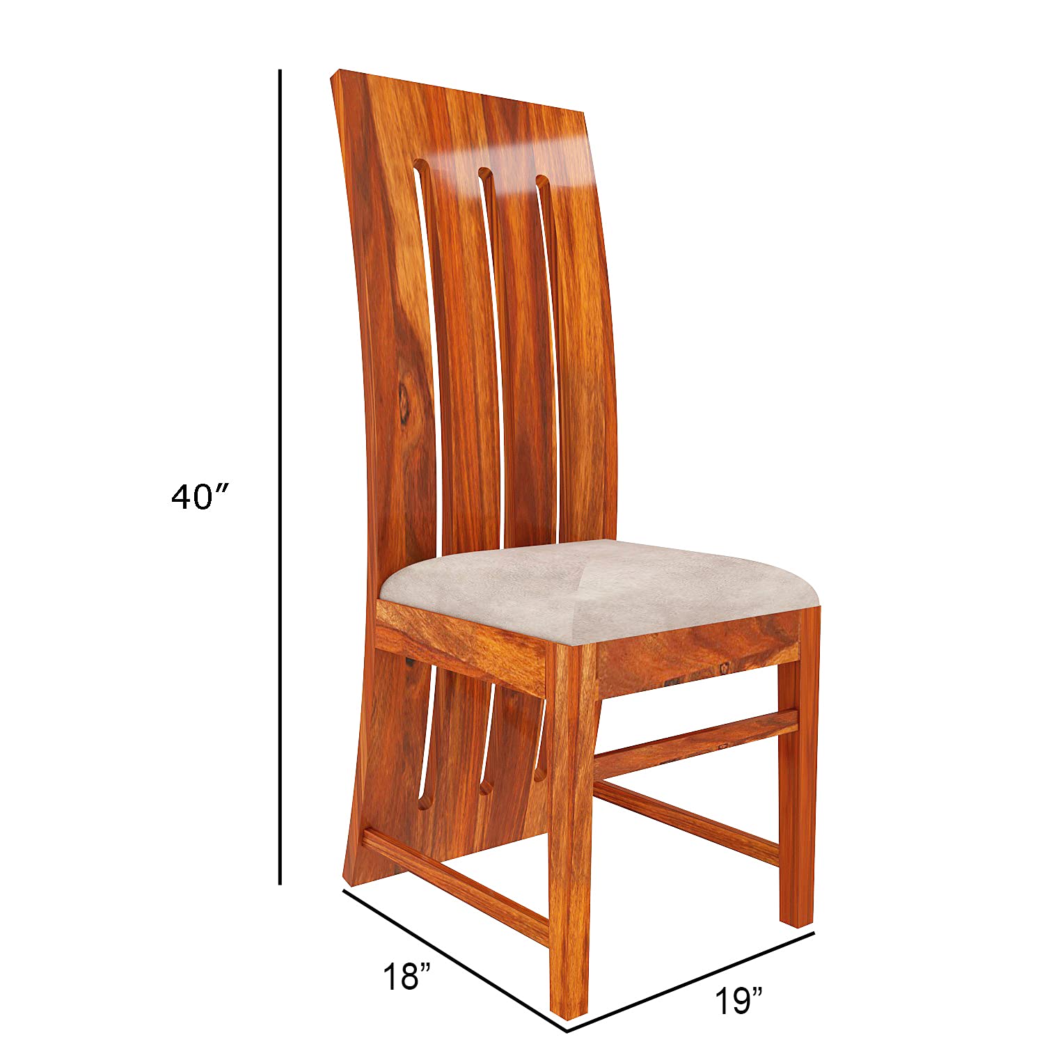 Sheesham Wood Dining Table with 6 Chairs, 1 Table, 6 Seater Dining Set -Dining Room Furniture