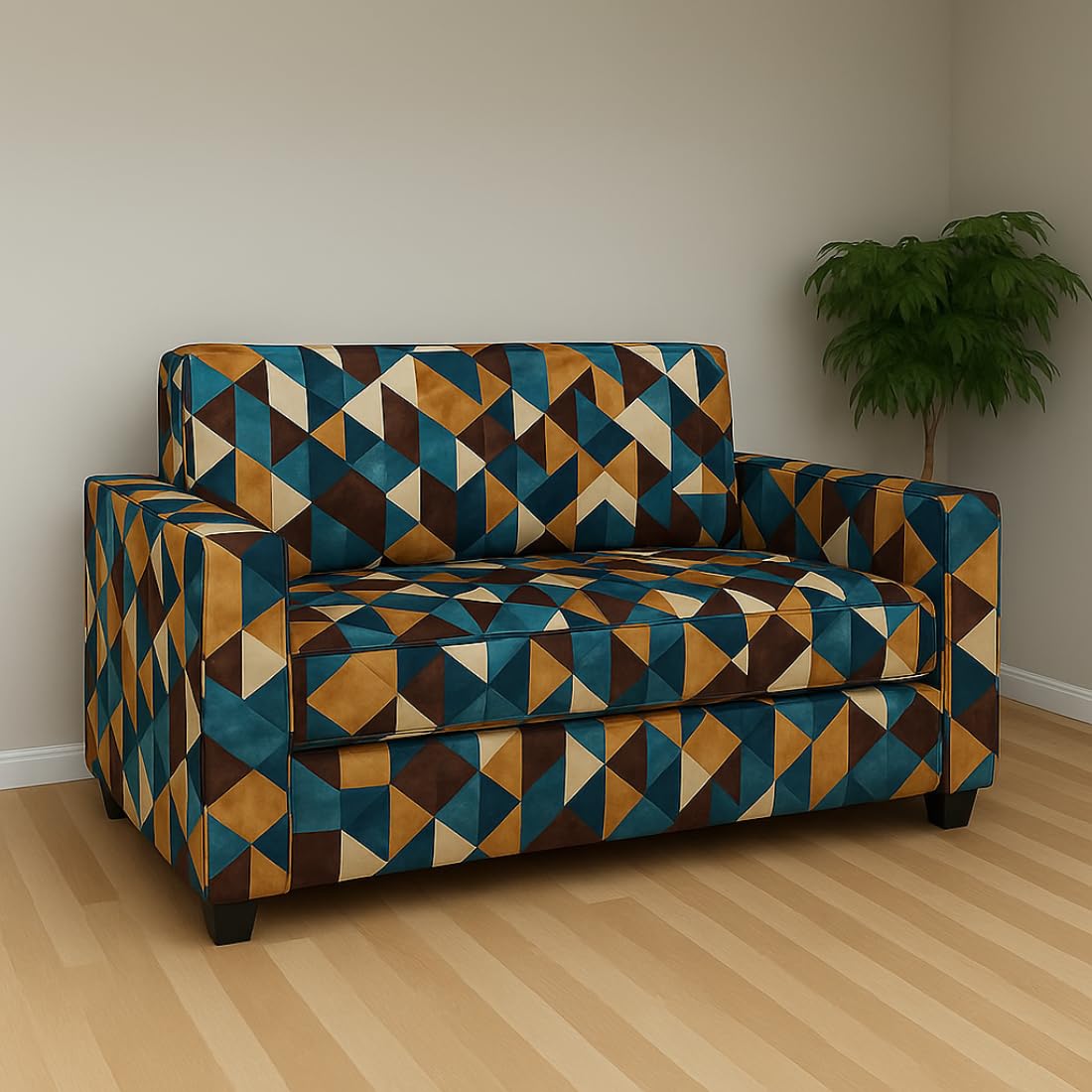 2 Seater Sofa | Fabric 2 Seater Sofa Set | Sofa for Living Room & Home | Furniture for Office & Hotels