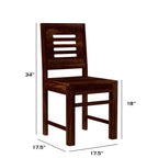 Sheesham Wood Dining Table(34x34) with 3 Chairs & 1 Bench | 4 Seater Dining Set | Wooden Dining Table with Chair - Dining Room Furniture