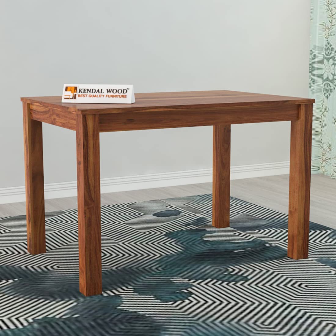 Sheesham Wood Dining Table (45x30 inch) | Multi-Purpose uses Home and Office Desk | Wooden 4 Seater Dining Table
