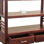 Sheesham Wooden Mahogany Finish Console Table/Kitchen Rack/Book Shelves