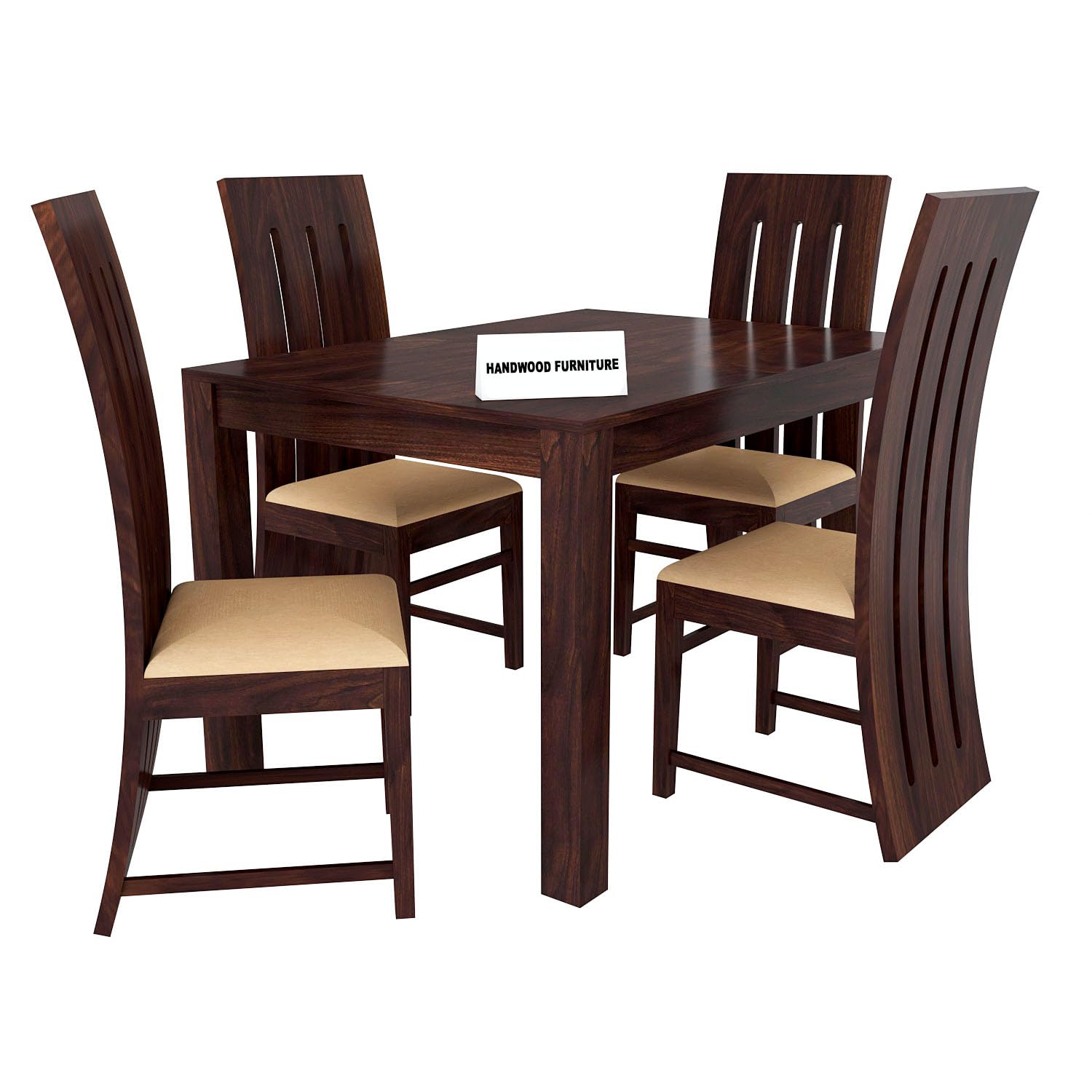 Premium Sheesham Wood Dining Table (45x30) with 4 Chairs | 4 Seater Dining Set | Wooden Dining Table with Chair | Dining Room Furniture