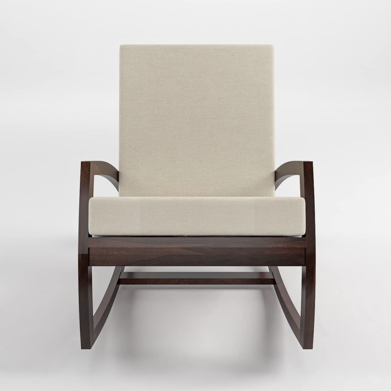KendalWood Furniture Sheesham Wood Rocking Chair for Adults, Wooden Rocking Chair, Walnut Finish