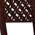 Sheesham Wood CNC Cutting Dining Table(57x35) with 4 Chairs, 1 Bench | 6 Seater Dining Set