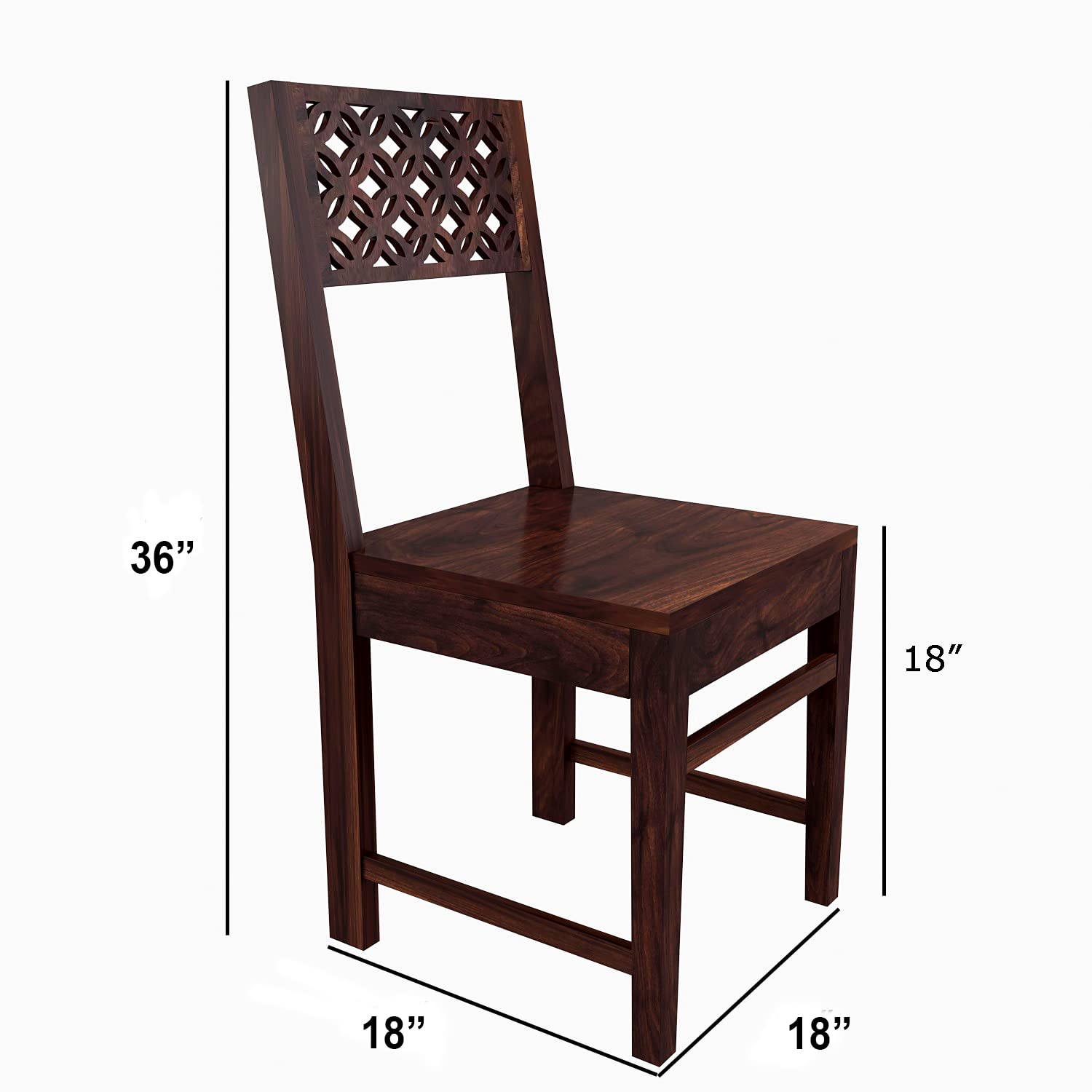 Sheesham Wood Dining Table(57x35) with 6 Chairs | 6 Seater Dining Set | Wooden Dining Table with Chair - Dining Room Furniture