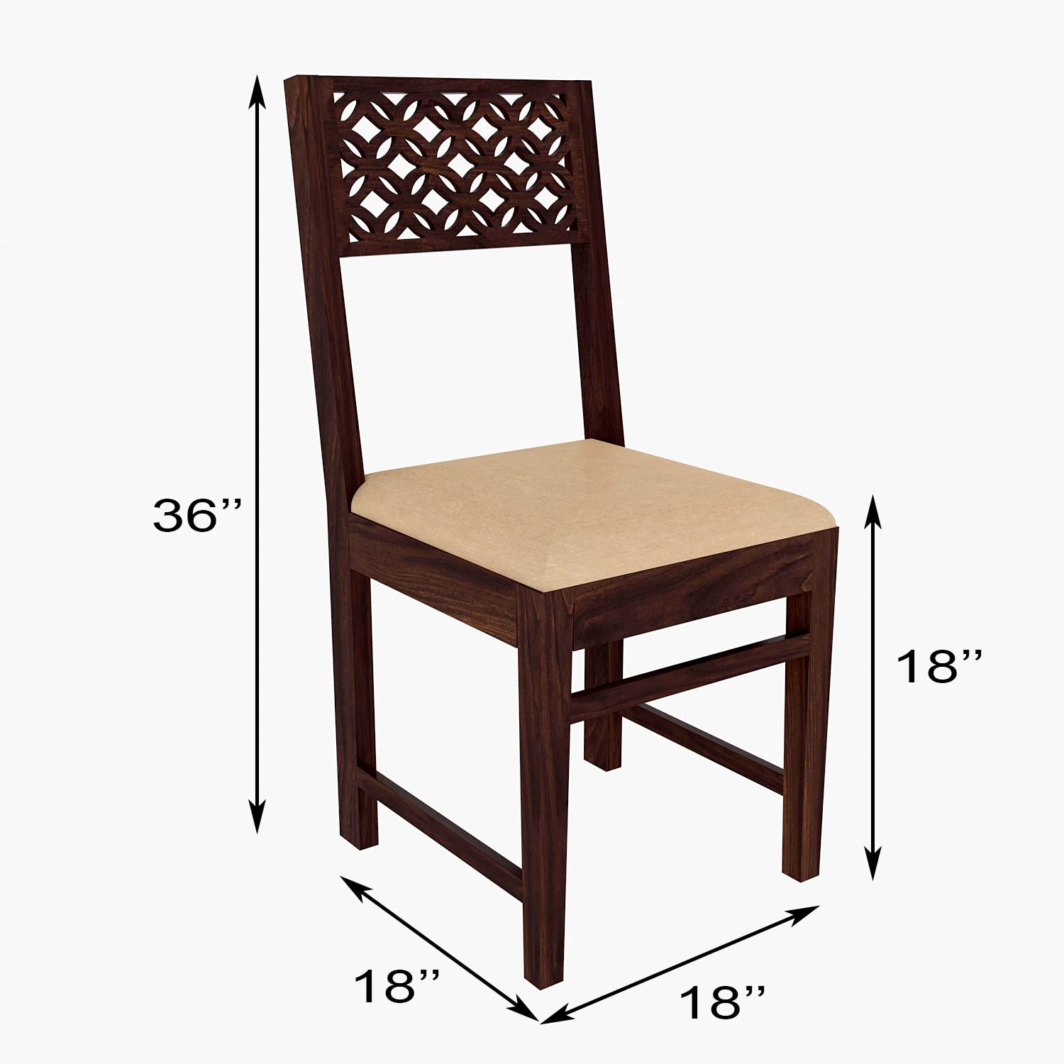 Sheesham Wood CNC Cutting Dining Table with 4 Chairs, | 4 Seater Dining Set
