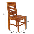Sheesham Wood Dining Table(34x34) with 4 Chairs | 4 Seater Dining Set | Wooden Dining Table with Chair - Dining Room Furniture