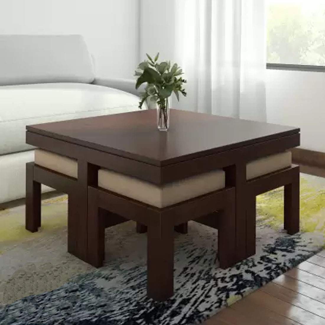 KendalWood Furniture Sheesham Wood Coffee Table for Living Room