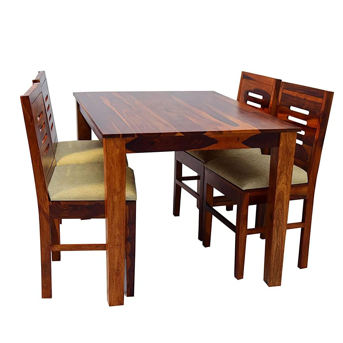 Premium Sheesham Wood Dining Table(45x30) with 4 Chairs | 4 Seater Dining Set | Wooden Dining Table with Chair