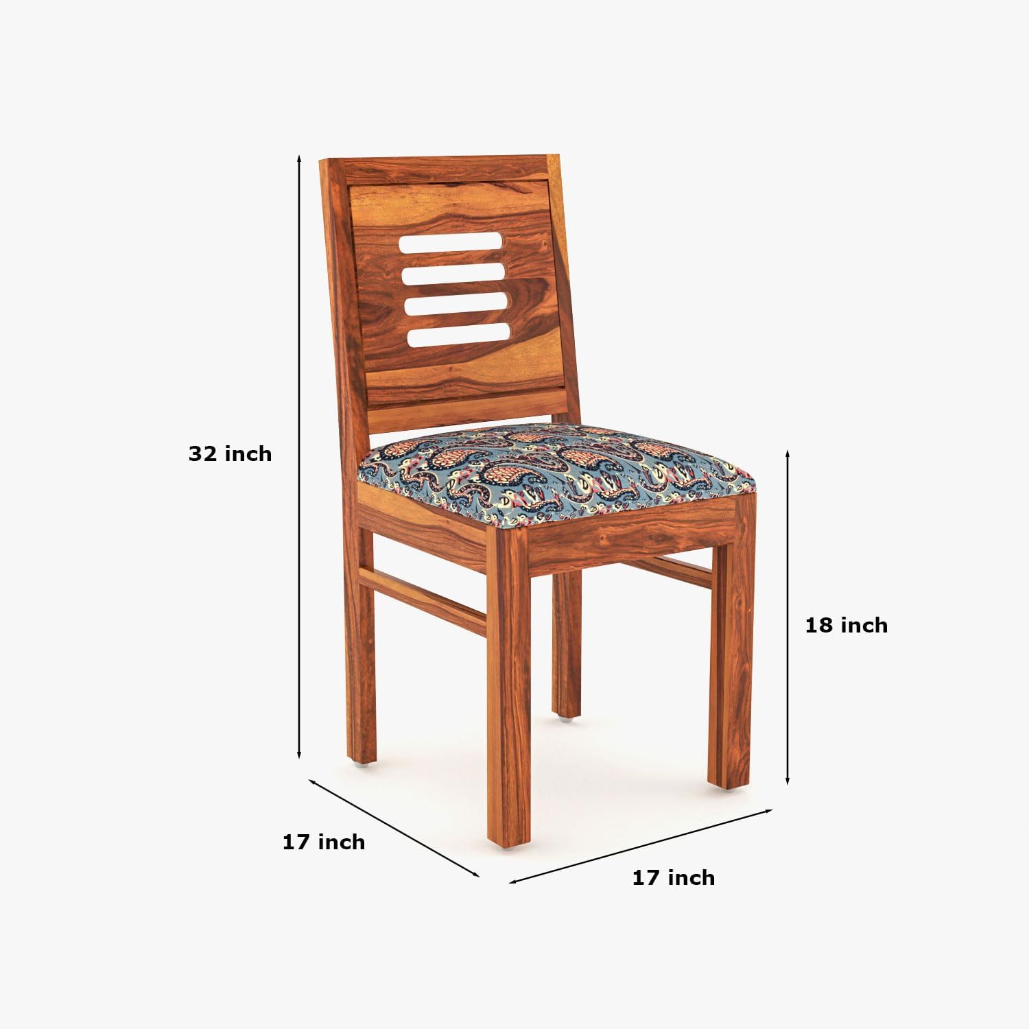 Sheesham Wood Dining Table with 3 Chairs 1 Bench | 4 Seater Dining Set | Wooden Dining Table