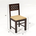 Sheesham Wood Dining Table Square (34x34 inch) with 2 Chair | 2 Seater Dining Set