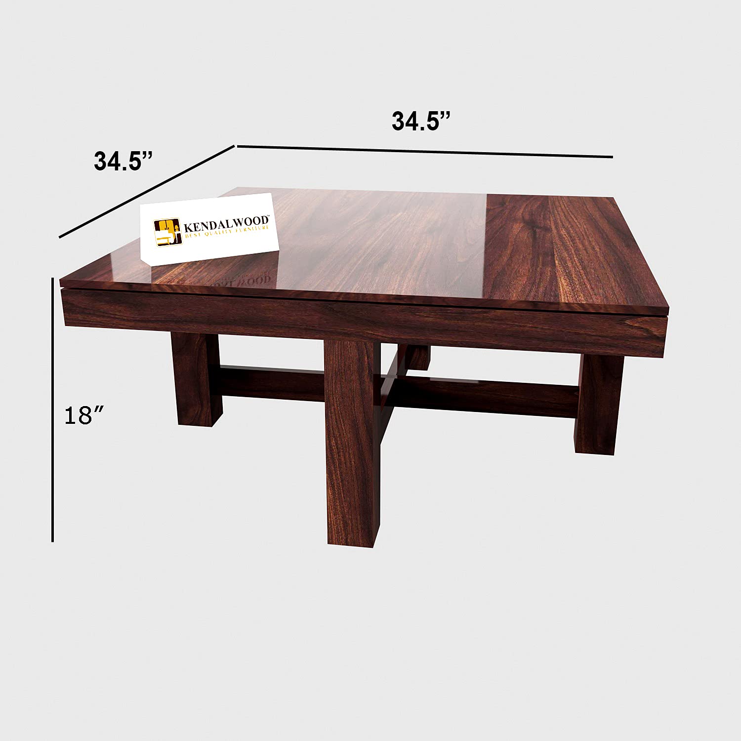 Sheesham Wood Coffee Table | Center Table with 4 Stool