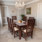 Sheesham Wood Dining Table(57x35) with 6 Chairs | 6 Seater Dining Set | Wooden Dining Table with Chair | Dining Room Furniture