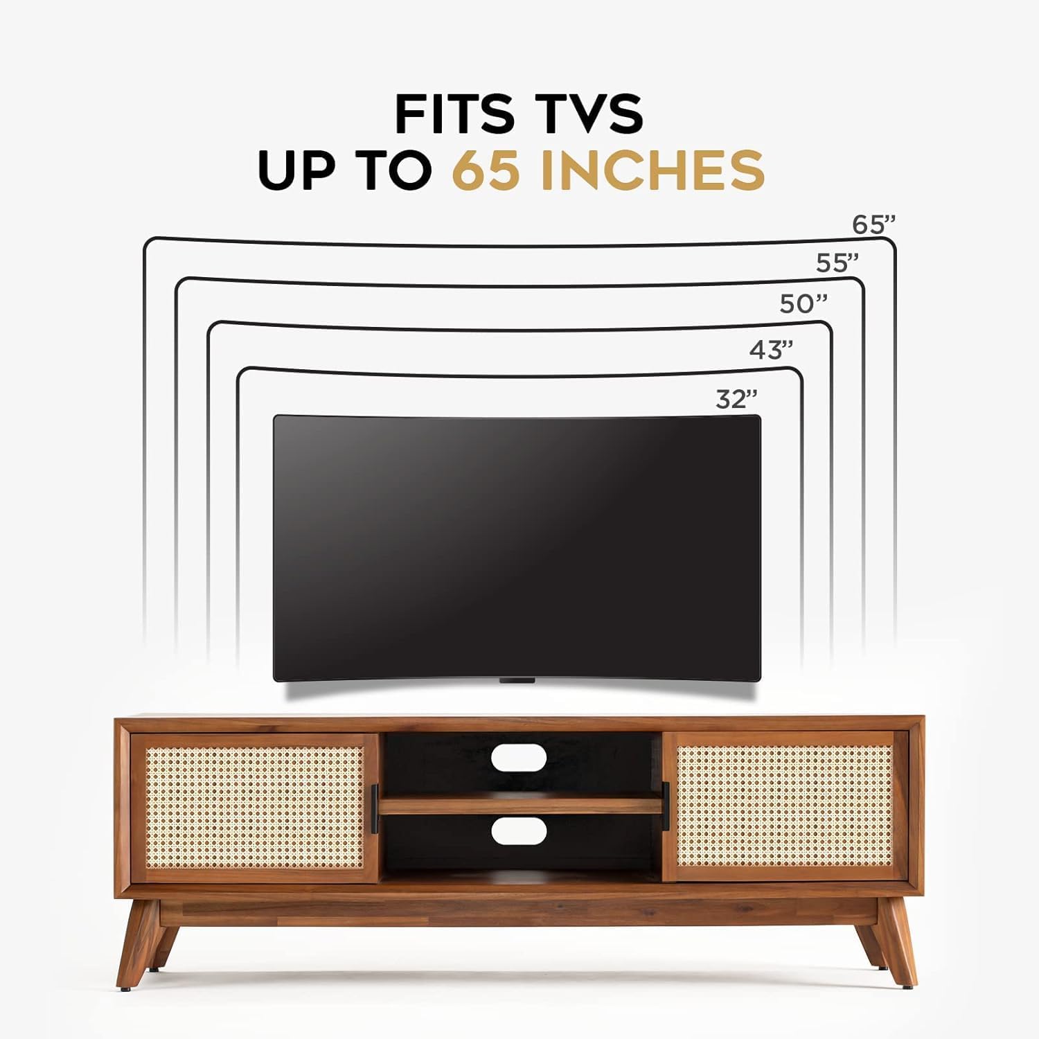 Sheesham Wooden TV Entertainment Unit | TV Unit for Bedroom, Living Room | Cabinet with Storage