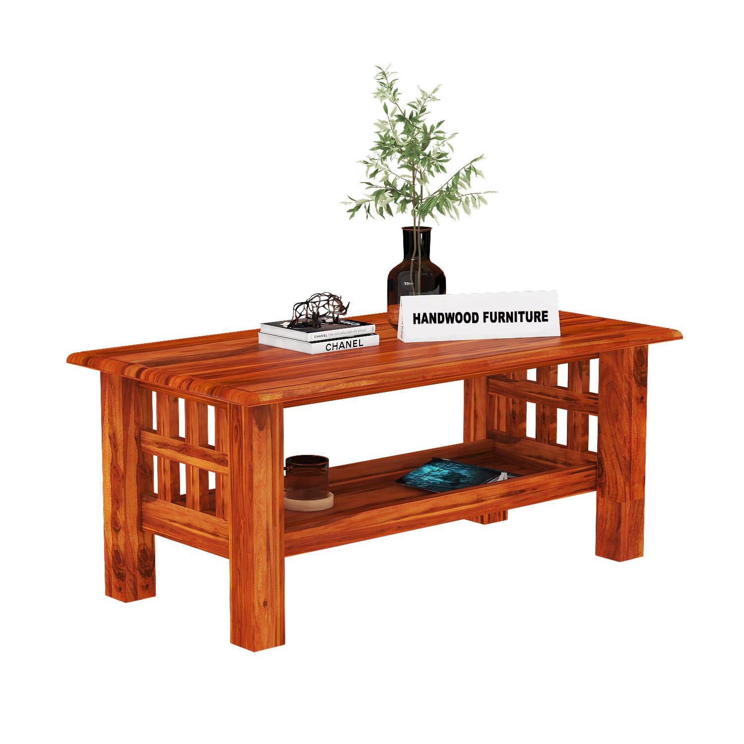 Premium Sheesham Wood Coffee Table for Living Room | Solid Wood Coffee Table, Center Table, Tea Table | Wooden Coffee Table | Best Furniture for Home