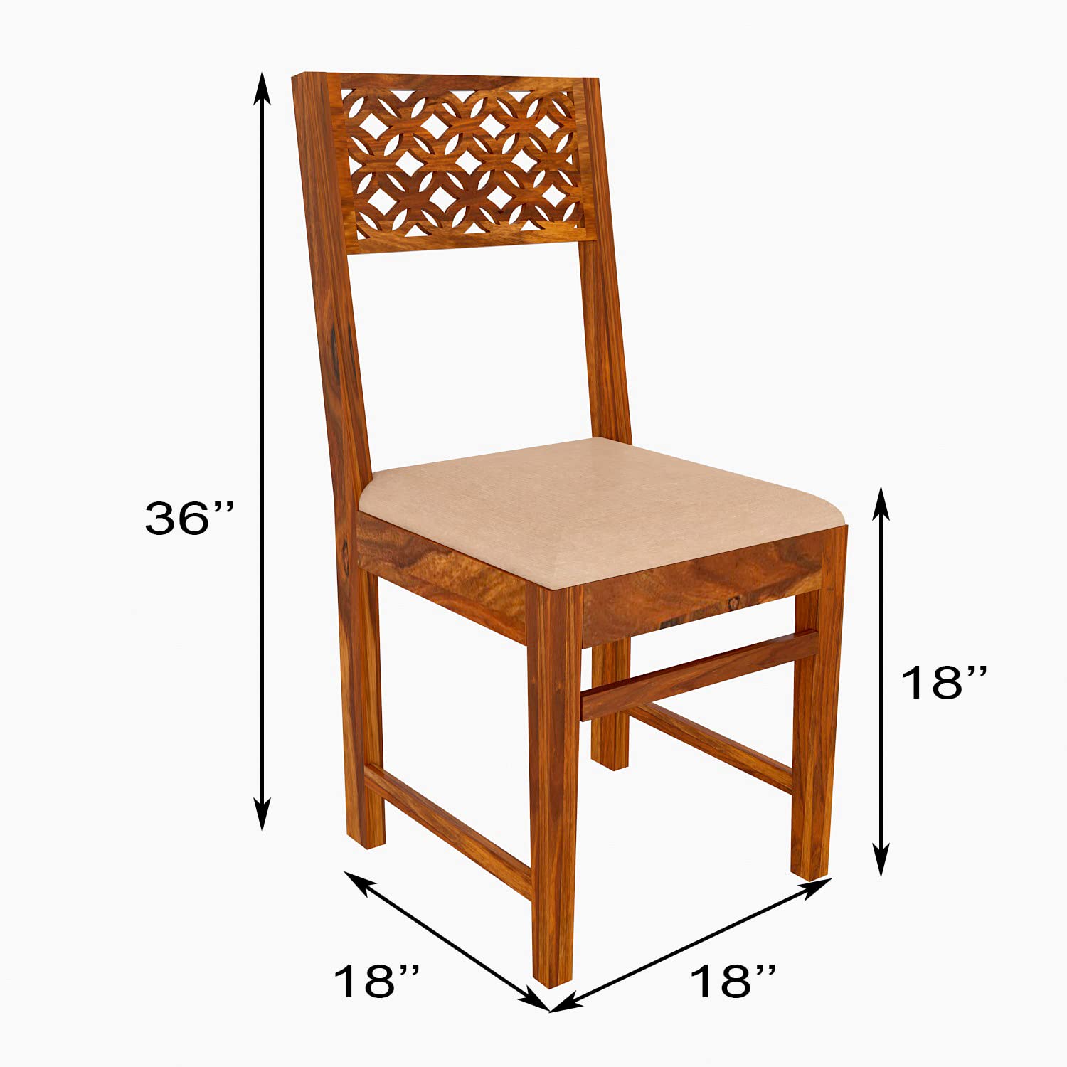 Premium Sheesham Wood Dining Table (34x34) with 4 Chairs |4 Seater Dining Set | Wooden Dining Table with Chair | Dining Room Furniture