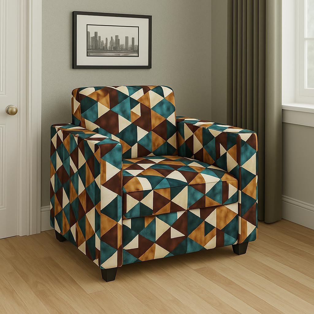 1 Seater Fabric Sofa Set for Living Room Furniture | Fabric 1 Seater Sofa Set | Sofa for Home & Office