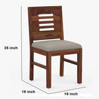 Solid Wood Dining Table with 4 Chairs | 4 Seater Dining Set | Wooden Dining Table with Chair - Dining Room Furniture