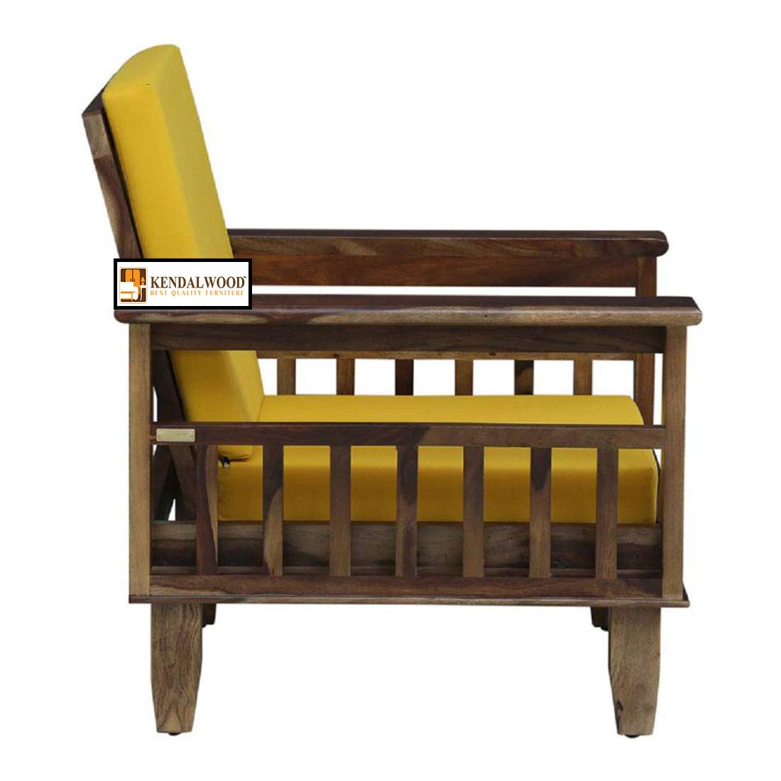 Sheesham Wood 1 Seater Wooden Sofa Set for Living Room Furniture | Sofa for Home & Office | Wooden Sofa Set | 1 Seater Sofa