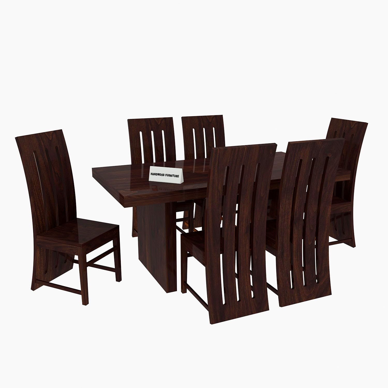 Sheesham Wood Dining Table (68x35) with 6 Chairs | 6 Seater Dining Set | Wooden Dining Table with Chair - Dining Room Furniture