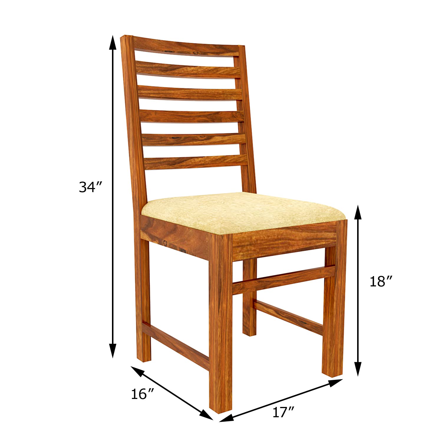 Premium Sheesham Wood Dining Table(45x30) with 2 Chairs | 2 Seater Dining Set | Wooden Dining Table with Chair | Dining Room Furniture