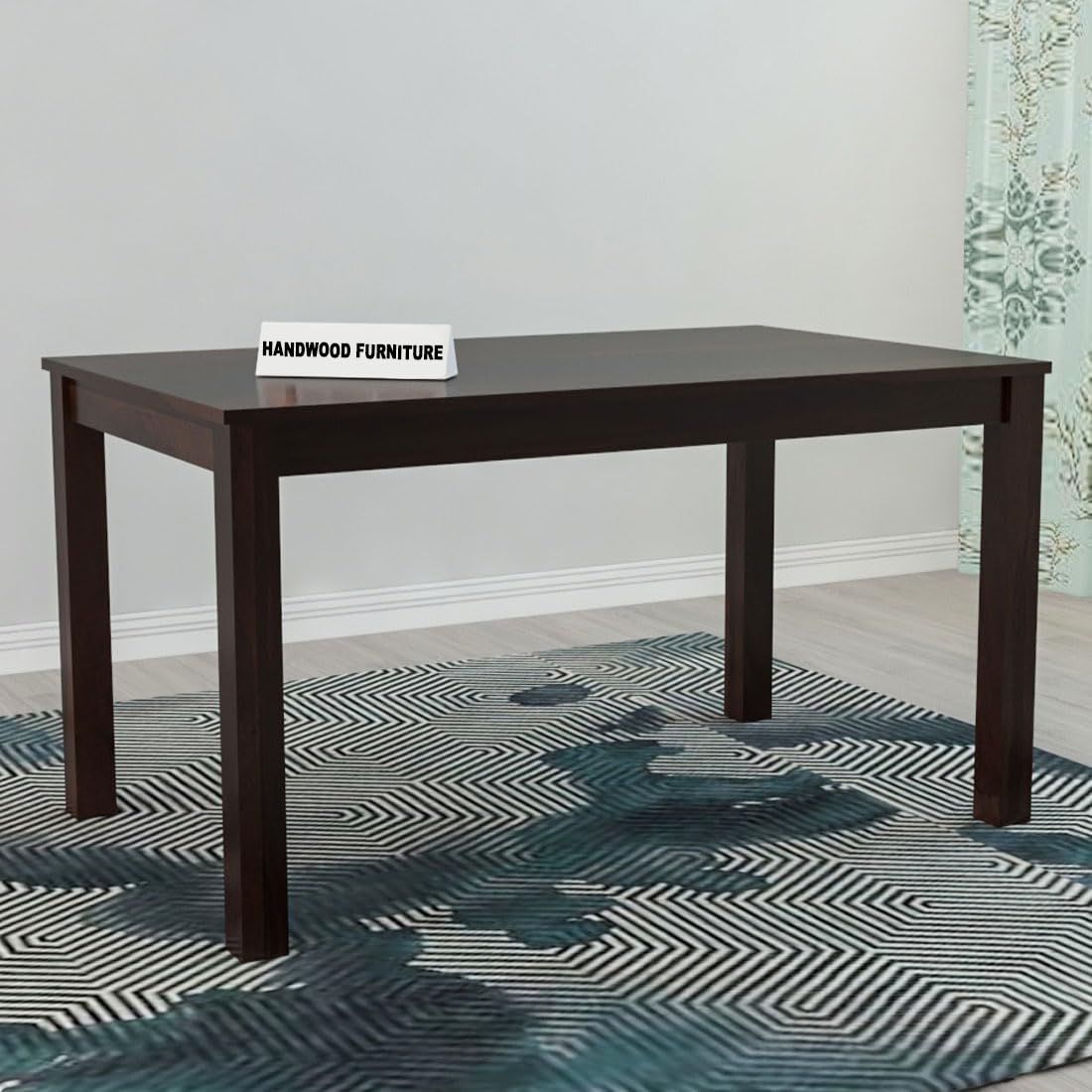 Sheesham Wood Dining Table (57x35 Inch) | Multi-Purpose uses Home and Office Desk | Dining Room Furniture | Wooden 6 Seater Dining Table