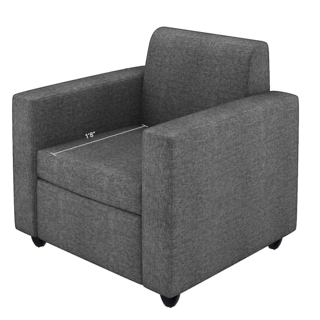 1 Seater Fabric Sofa Set for Living Room Furniture | Fabric 1 Seater Sofa Set | Sofa for Home & Office
