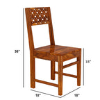 Premium Sheesham Wood Dining Table (34x34) with 4 Chairs | 4 Seater Dining Set
