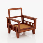 Solid Wood 1 Seater Wooden Sofa Set for Living Room Furniture | Sofa for Home & Office | 1 Seater Sofa