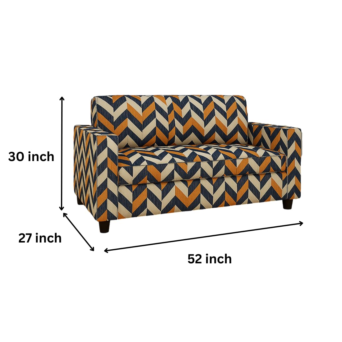2 Seater Sofa | Fabric 2 Seater Sofa Set | Sofa for Living Room & Home | Furniture for Office & Hotels