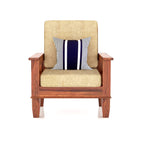 Solid Wood 1 Seater Wooden Sofa Set for Living Room Furniture | Sofa for Home & Office | 1 Seater Sofa