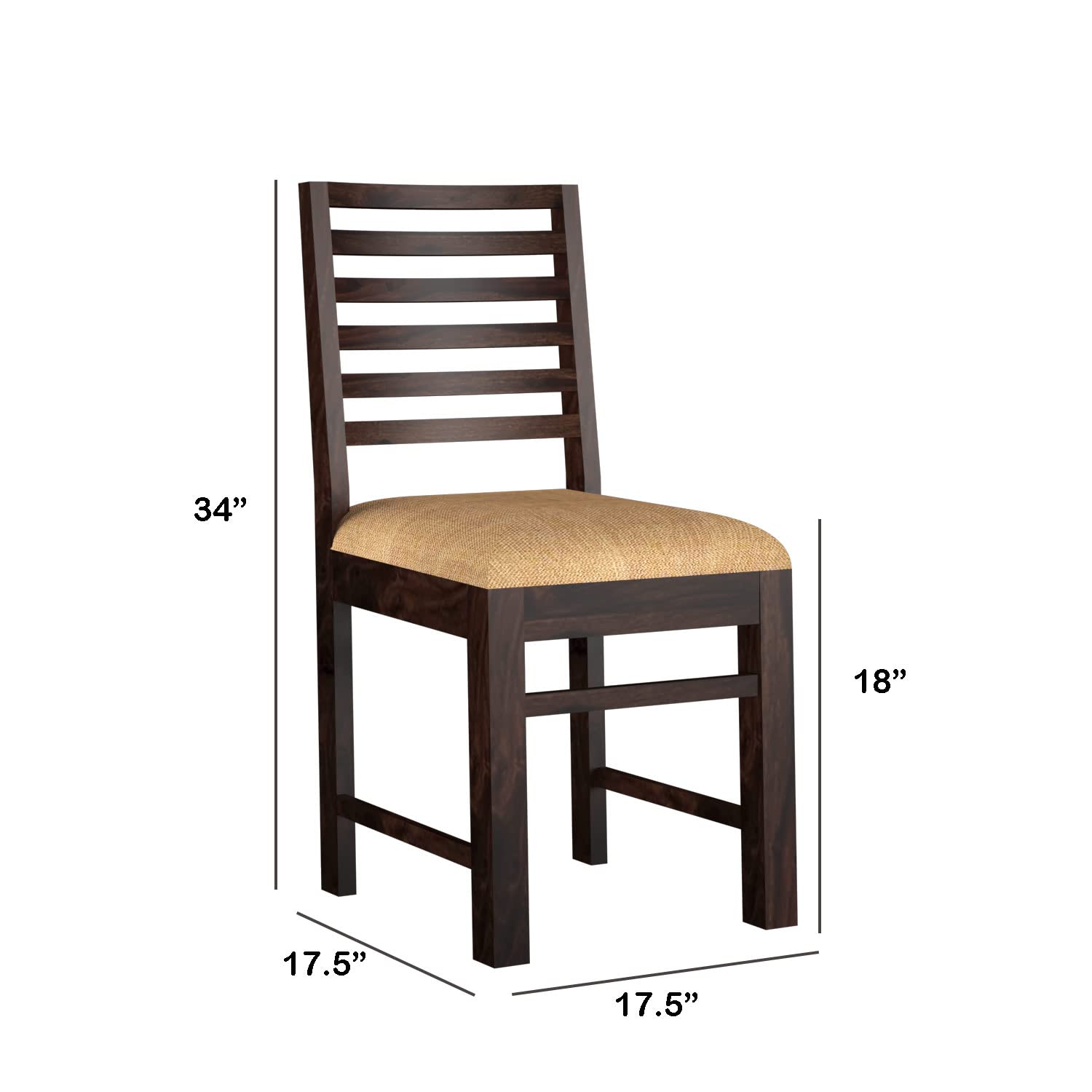 Premium Sheesham Wood Dining Table (45x30) with 2 Chairs | 2 Seater Dining Set | Wooden Dining Table with Chair
