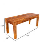 Sheesham Wood Dining Table(57x35) with 4 Chairs & 1 Bench | 6 Seater Dining Set | Wooden Dining Table with Chair - Dining Room Furniture