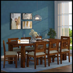 Sheesham Wood Dining Table (78x35) with 8 Chairs | 8 Seater Dining Set | Wooden Dining Table with Chair | Dining Room Furniture
