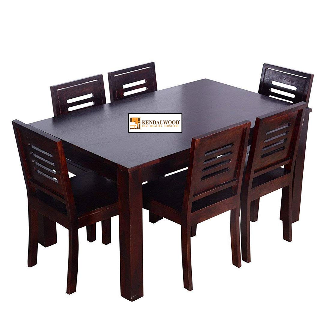 Sheesham Wood Dining Table with 6 Chairs | Wooden Dining Table