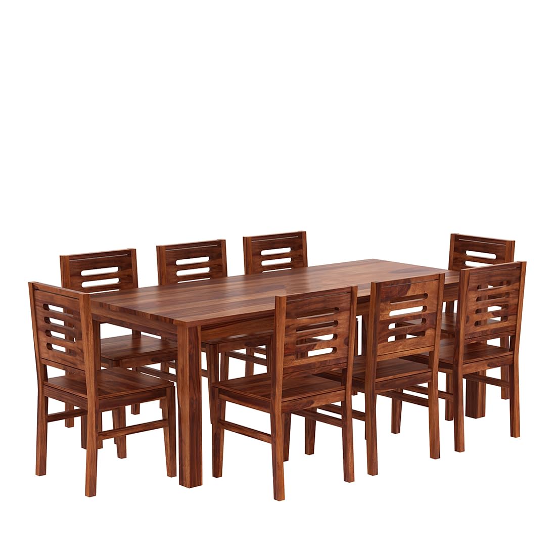 Sheesham Wood Dining Table with 8 Chairs | 8 Seater Dining Set | Wooden Dining Table with Chair - Dining Room Furniture