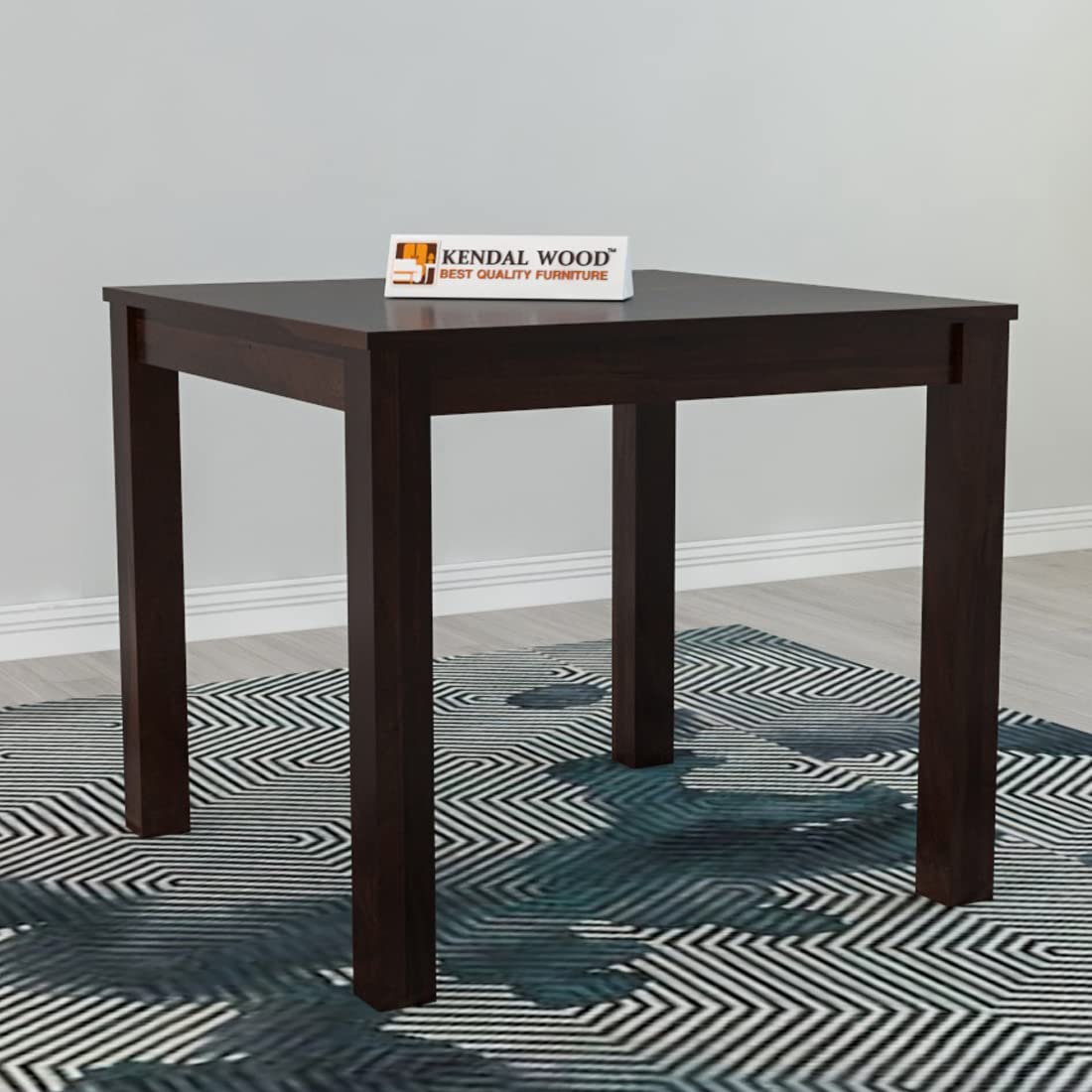 Sheesham Wood Dining Table (34x34 inch) | Multi-Purpose uses Home and Office Desk | Dining Room Furniture | Wooden 4 Seater Dining Table