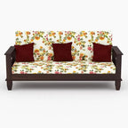 Solid Wood 3 Seater Wooden Sofa Set for Living Room Furniture | Fabric 3 Seater Sofa Set with Center Table